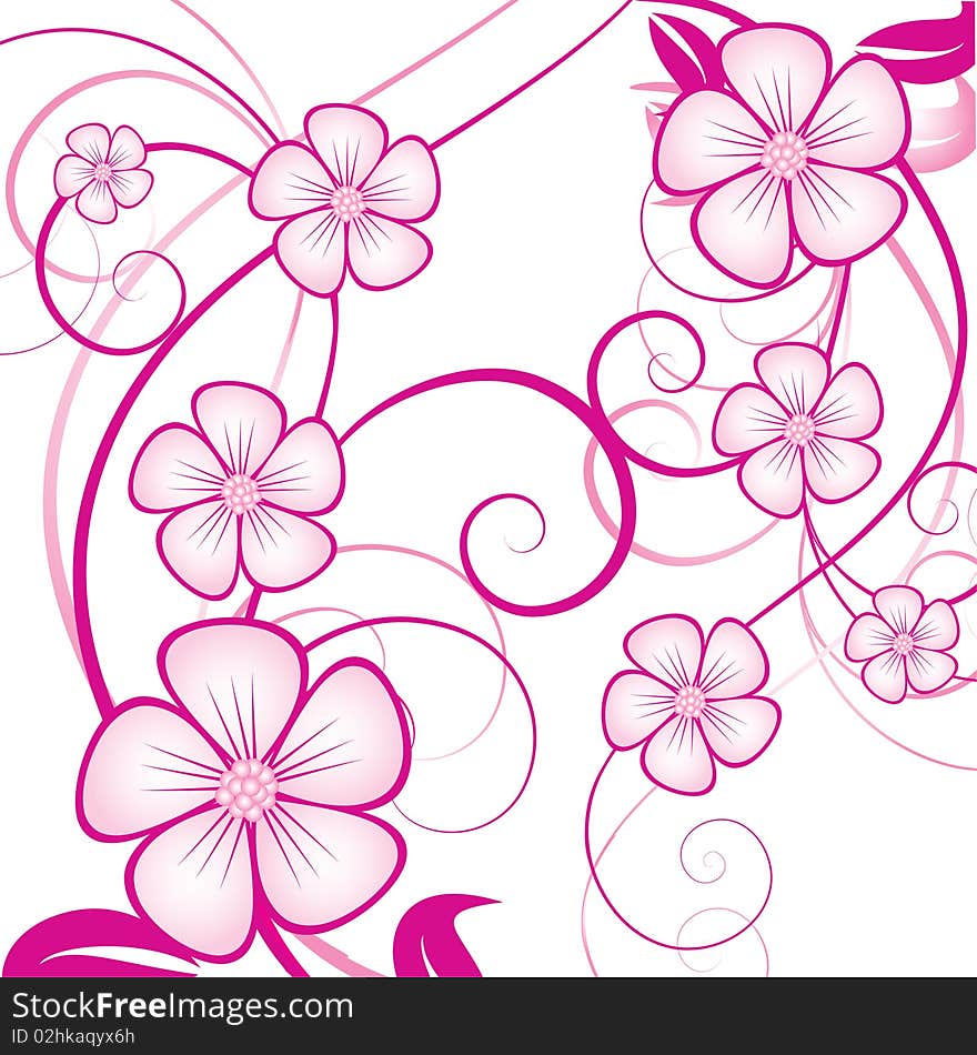 Abstract flowers background with place for your text. Abstract flowers background with place for your text