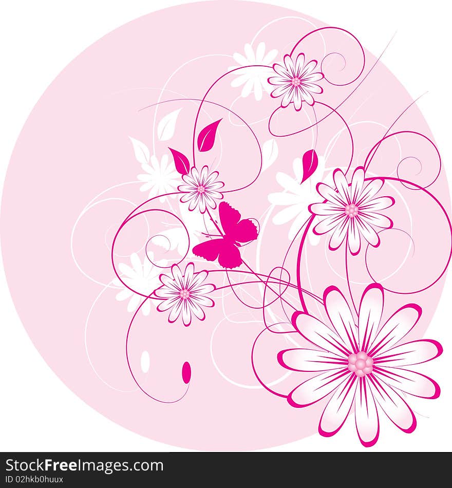 Abstract flowers background with place for your text. Abstract flowers background with place for your text