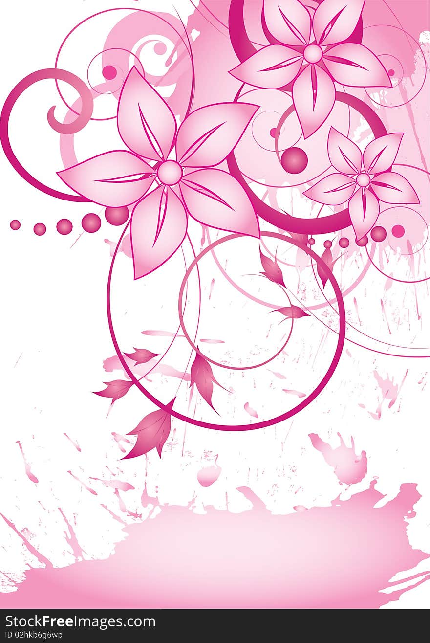 Abstract flowers background with place for your text. Abstract flowers background with place for your text