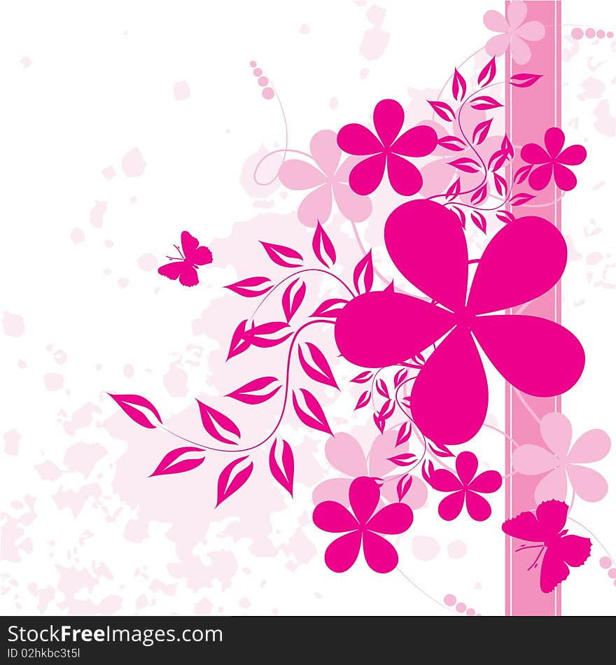 Abstract flowers background with place for your text. Abstract flowers background with place for your text