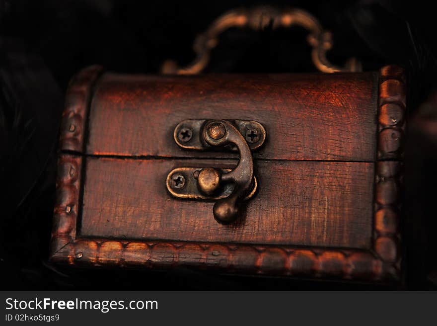 Closed small treasure chest