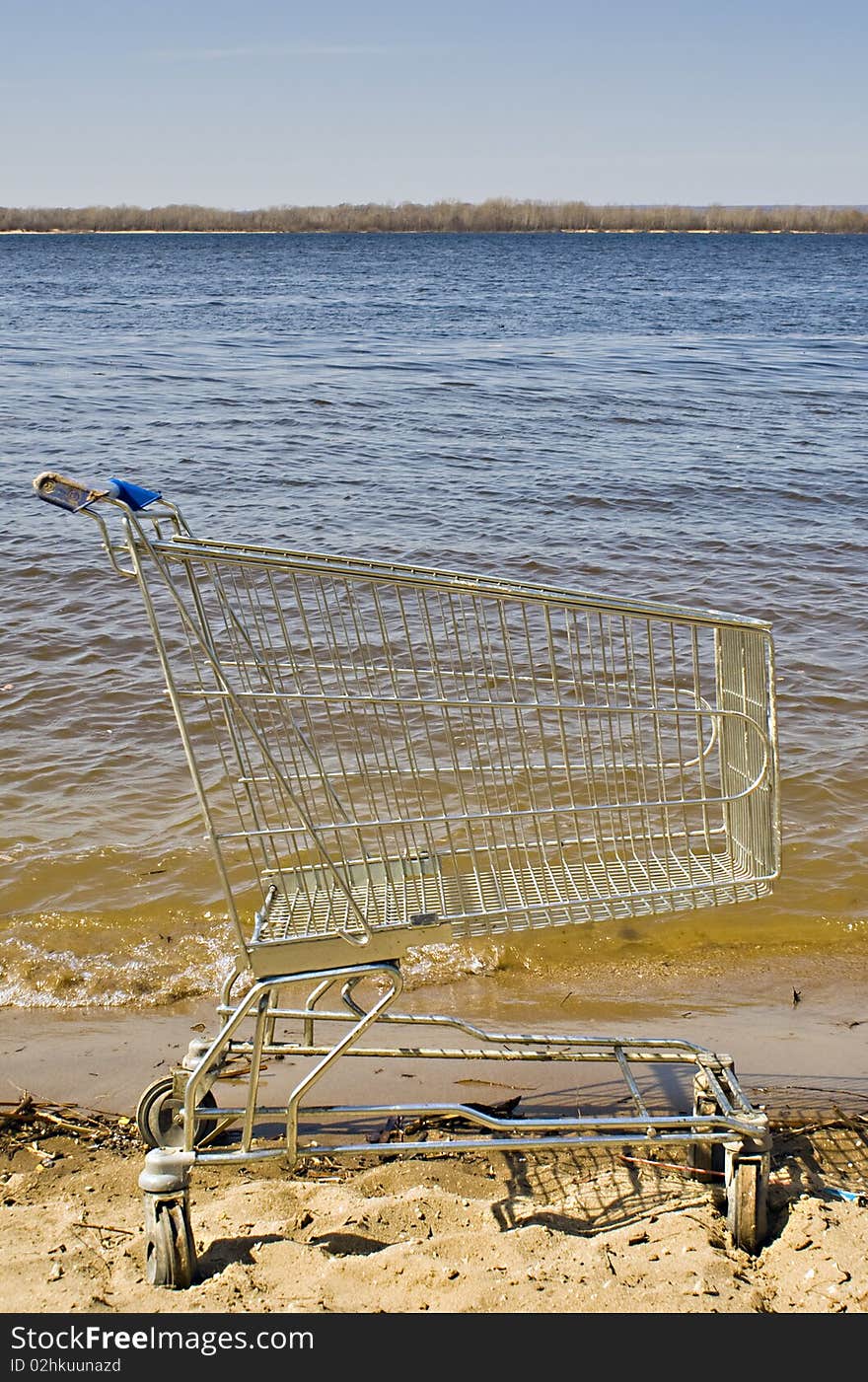 Trolley on sand