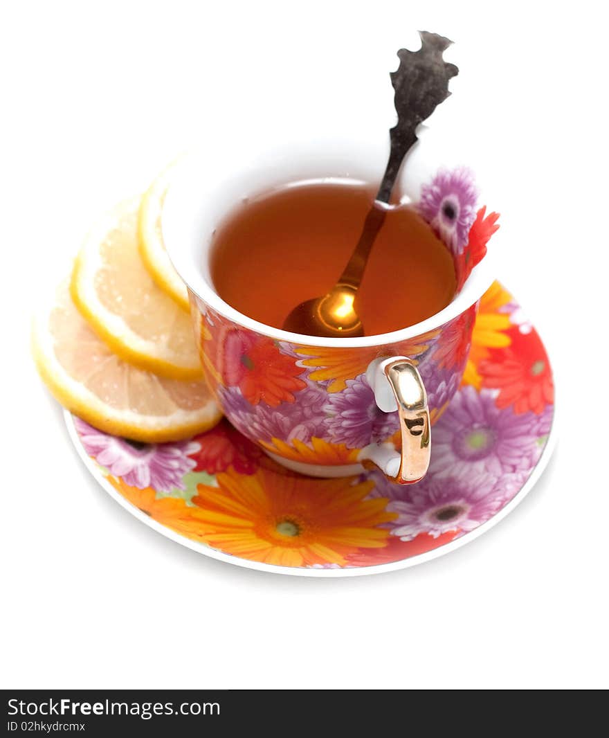 Tea with mint and lemon