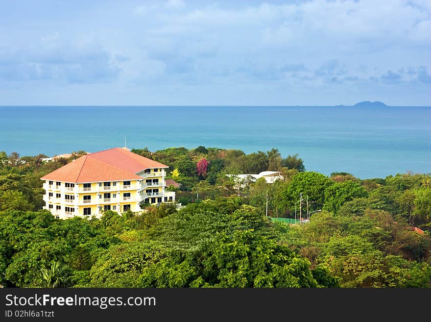 A hotel on the gulf of thailand. A hotel on the gulf of thailand