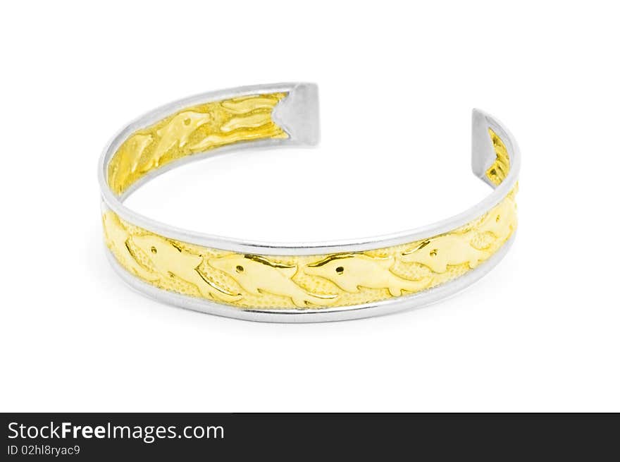 Silver And Gold Dolphin Bracelet