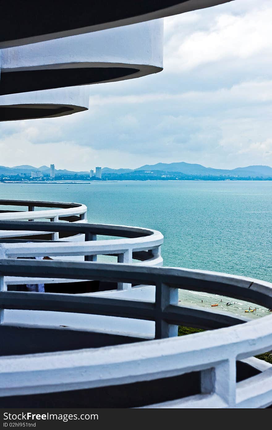 Rhythm of hotel's terrace in pattaya