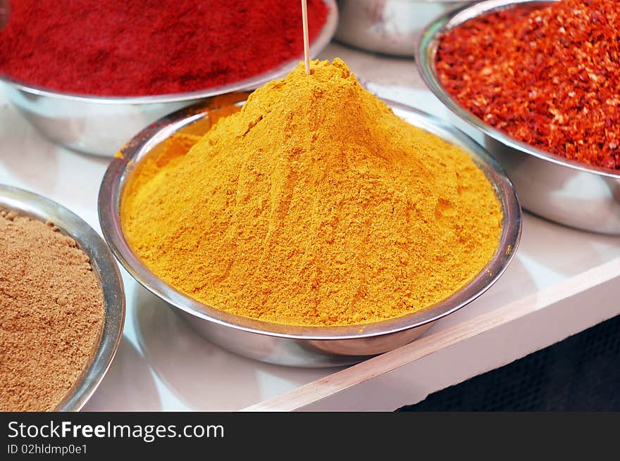 Colorful Spices In Bowl