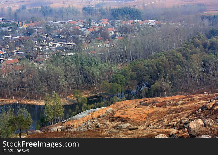 Lake, woods and villages, beautiful langscapes.