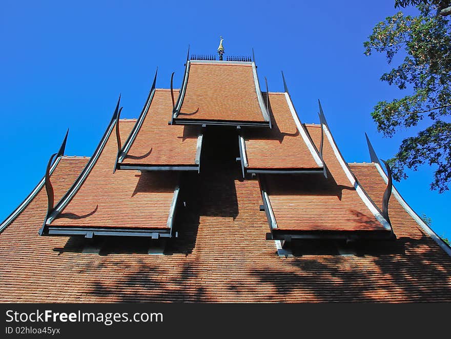 Roof thai style in Chiangrai of Thailand