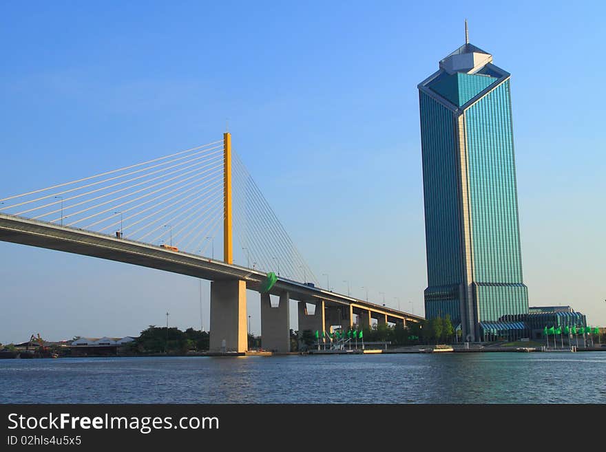 Modern building at Chaopraya river side