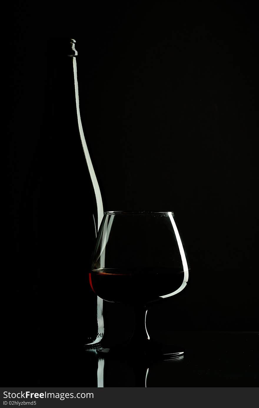 Red wine in glass