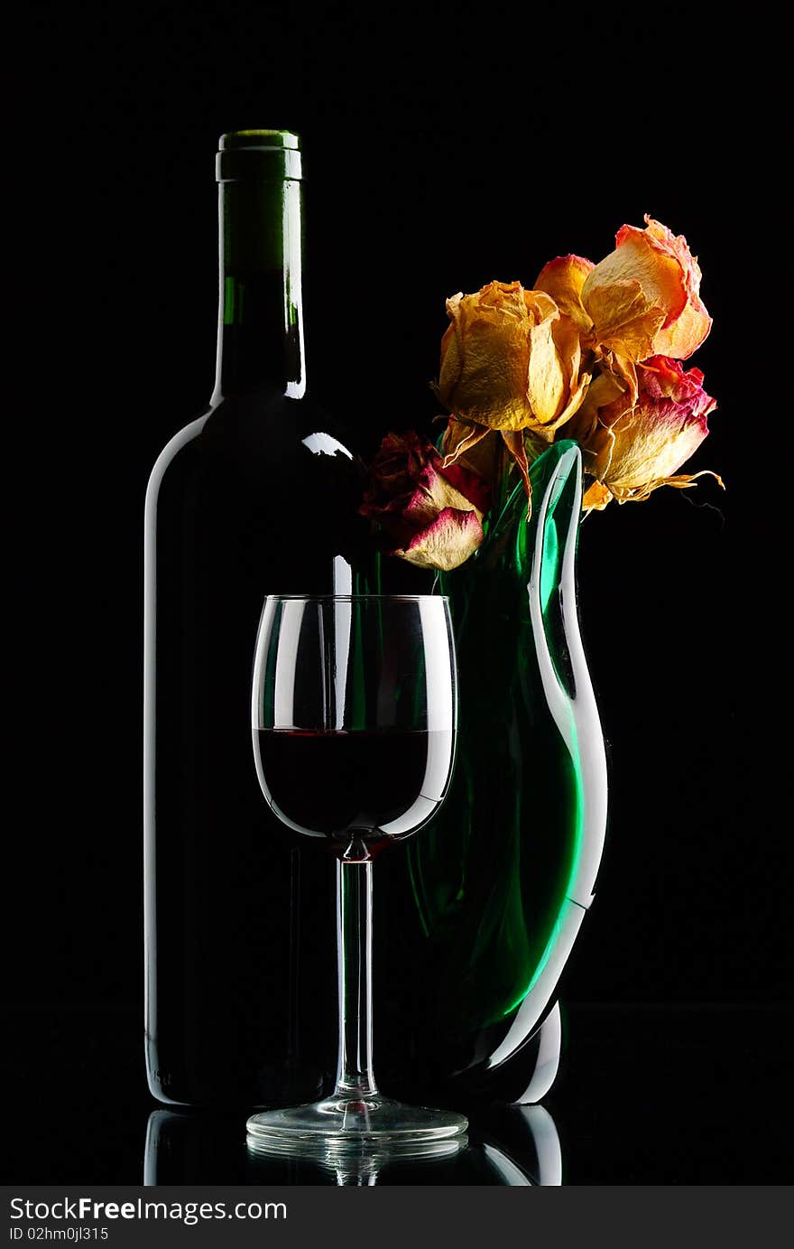 Bottle  with vase