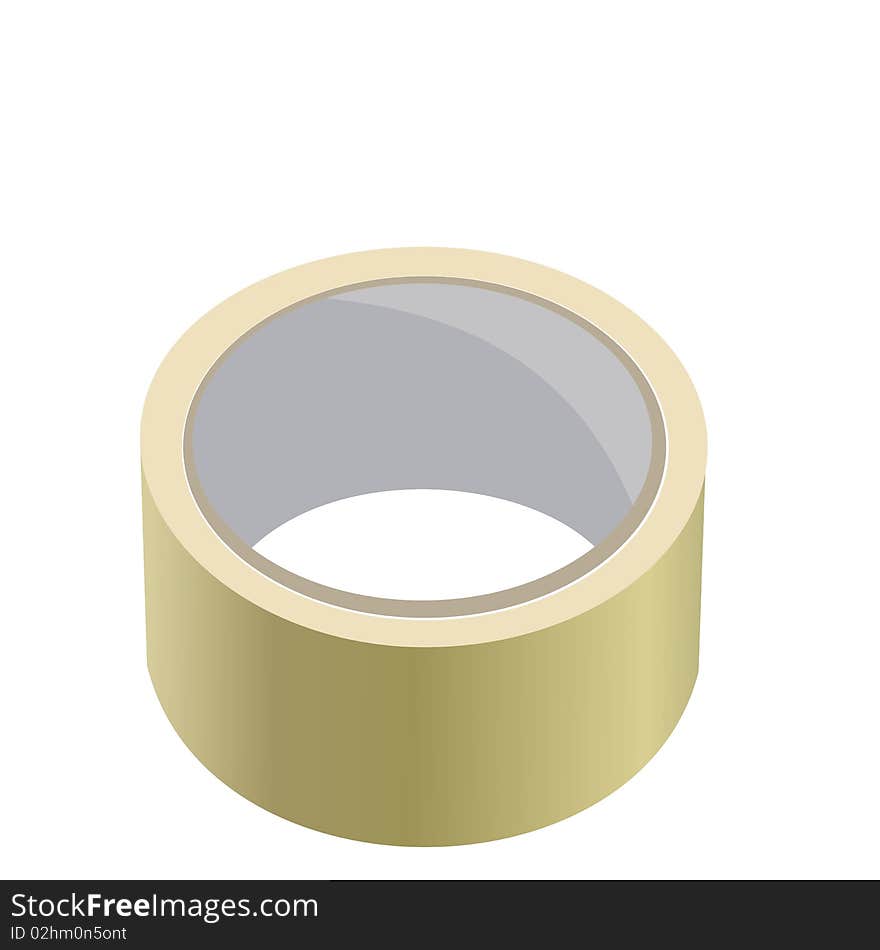 Realistic illustration of adhesive tape. Vector