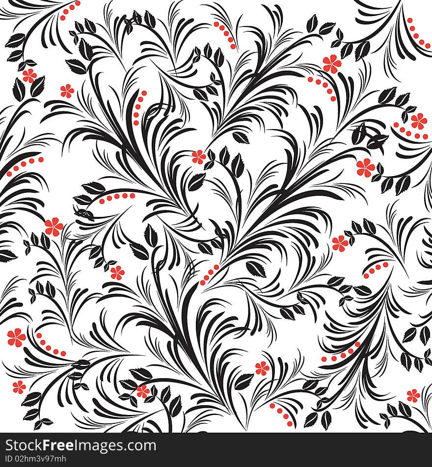 The  illustration contains the image of floral pattern