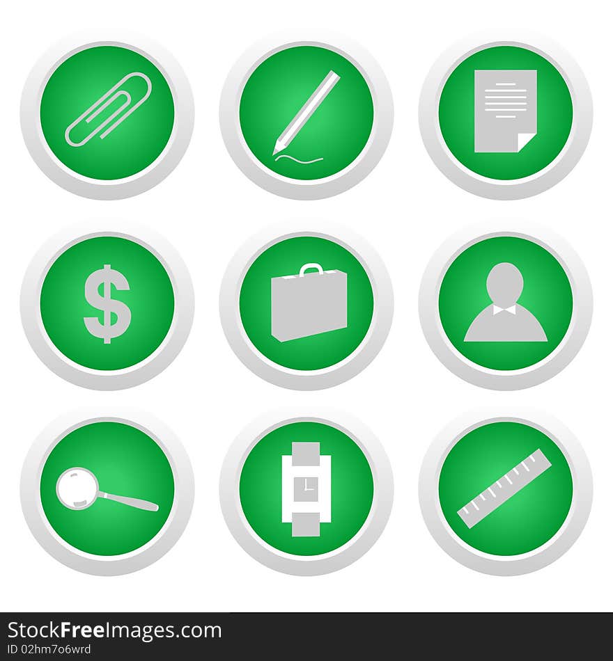 Green sticker with icon 9