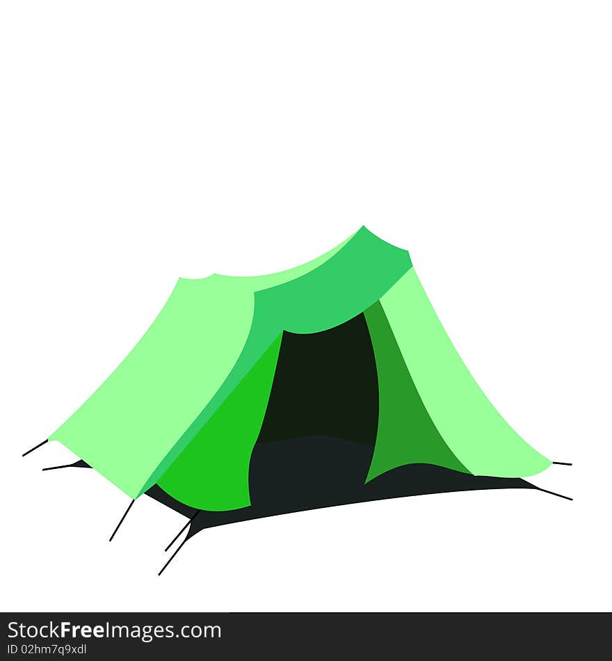 Tourist tent isolated