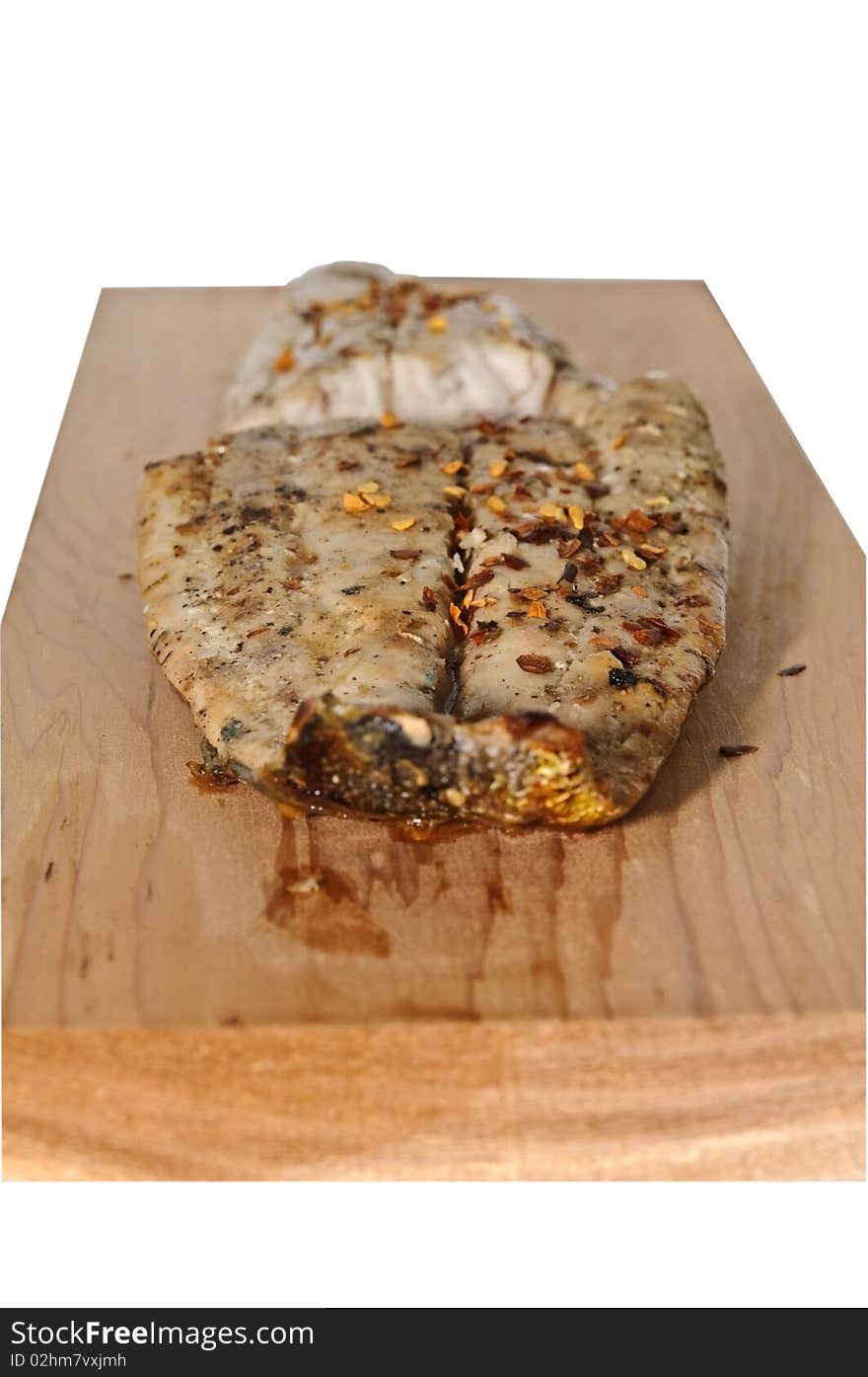 Mahi-Mahi on Wooden Grilling Plank