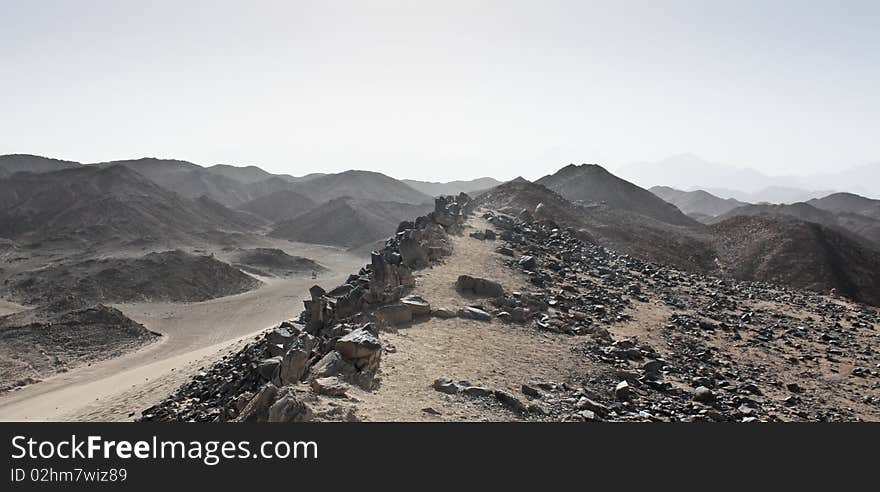 Desert with stones