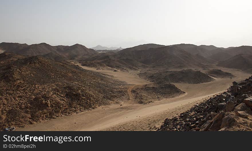 Desert with stones