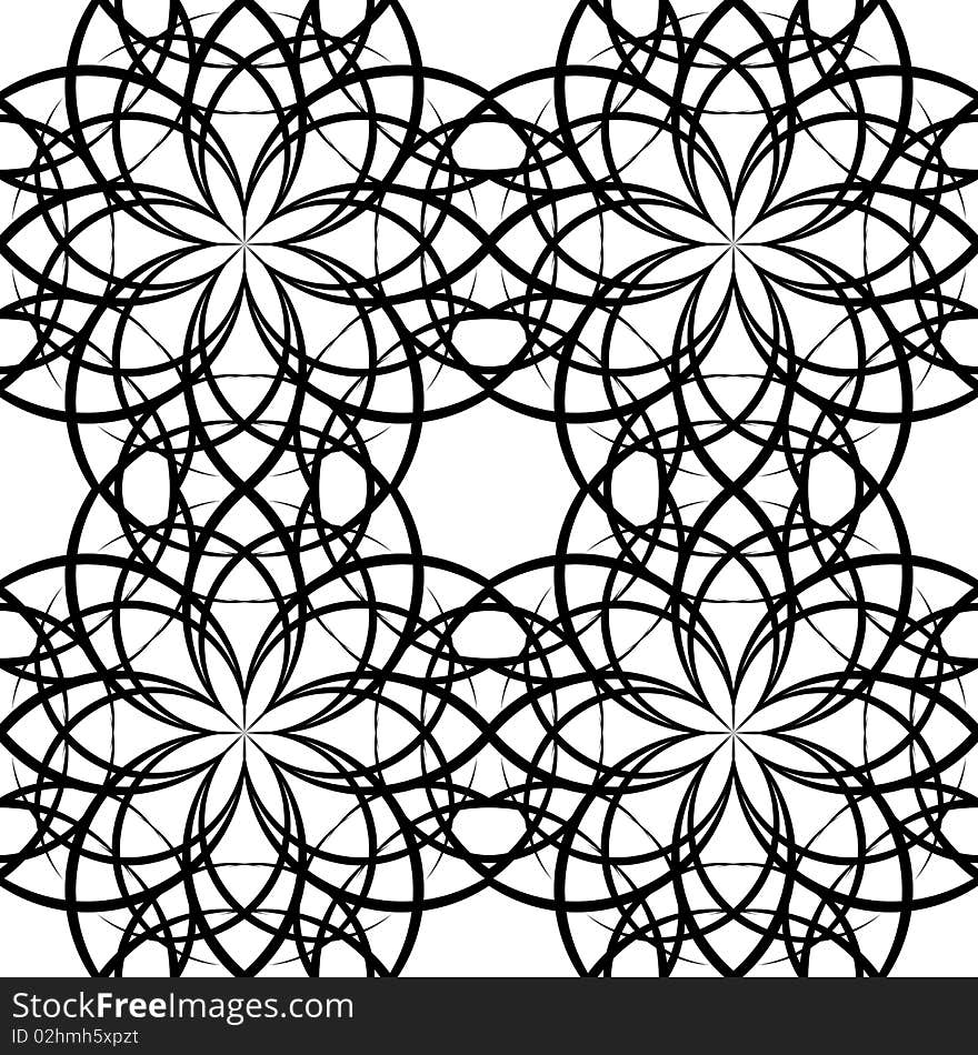 Illustration seamless tile ornate pattern. Vector. Illustration seamless tile ornate pattern. Vector