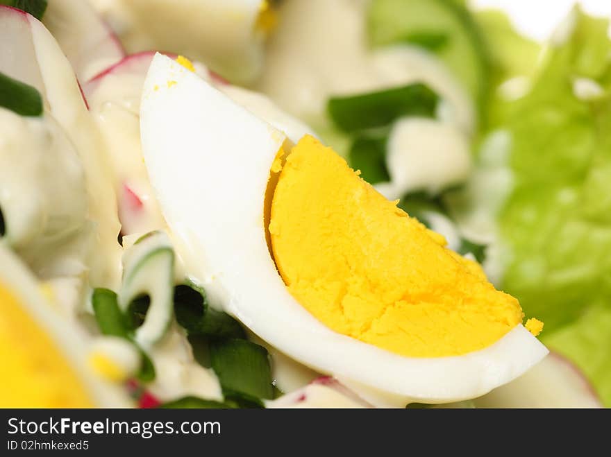 Salad with eggs