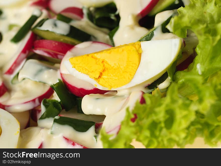 Salad with eggs