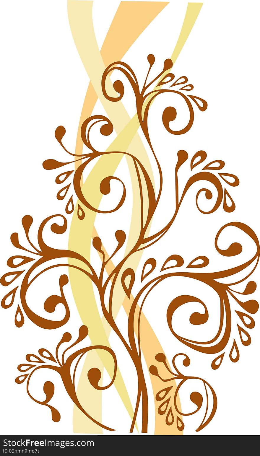 Brown and yellow ornament