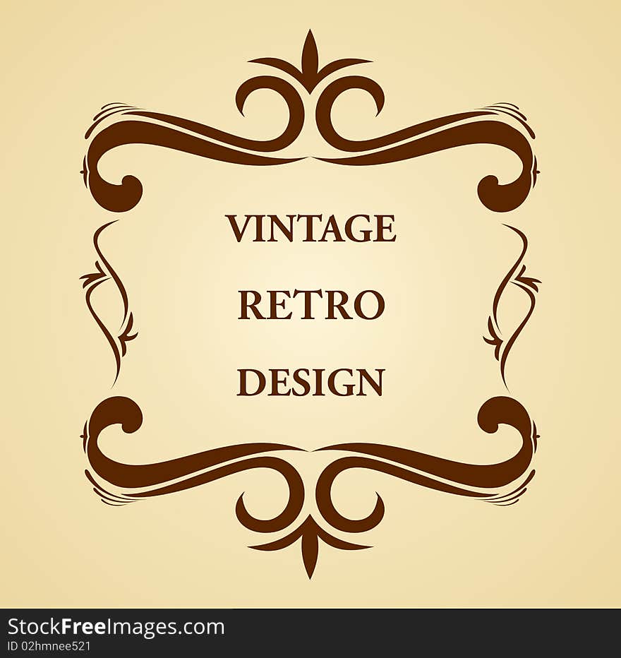 Luxury vintage for design card. Vector