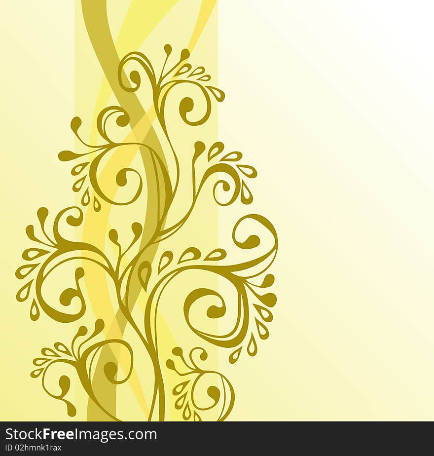 Brown, yellow and white ornament