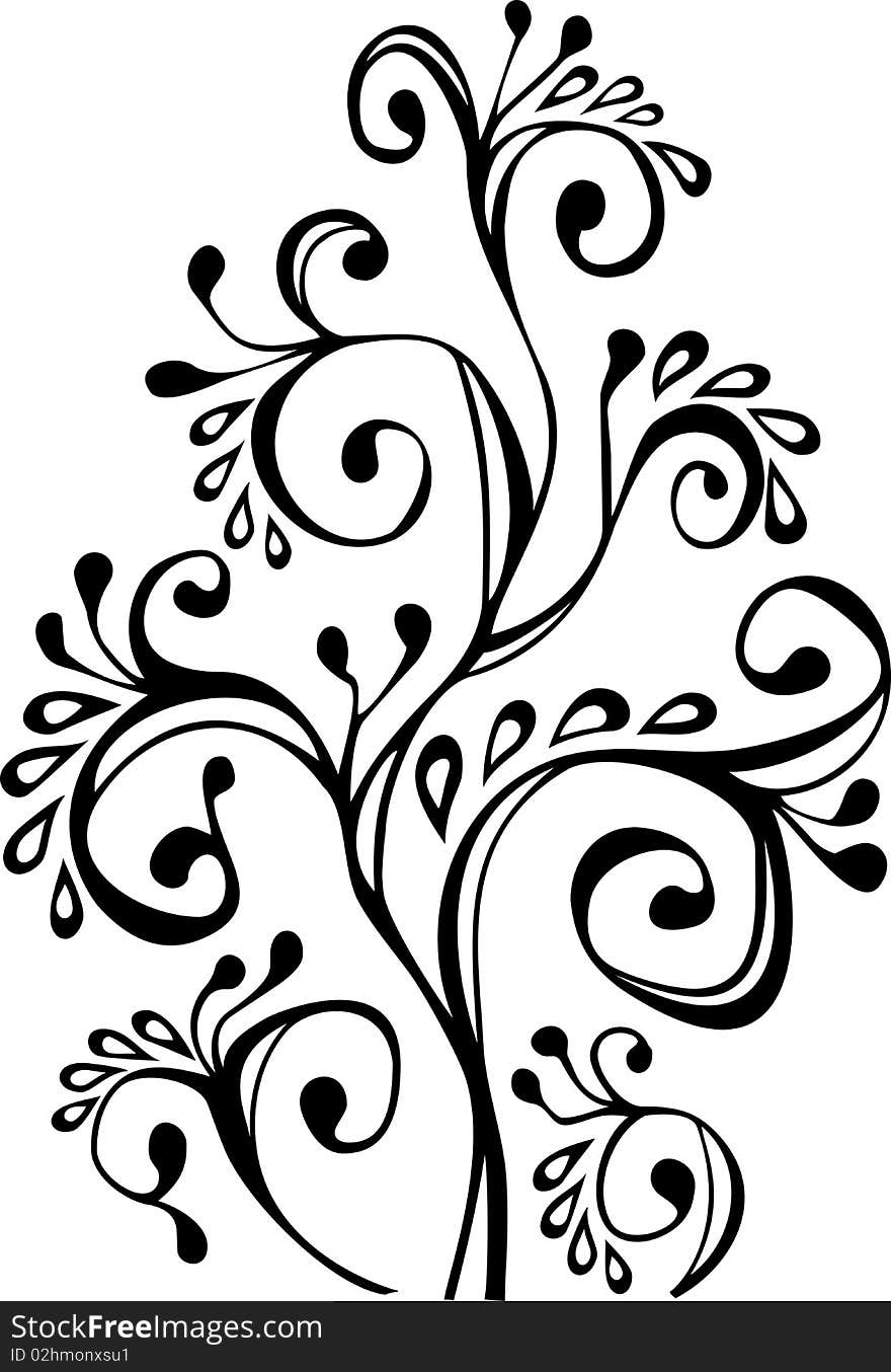 Black and white ornament