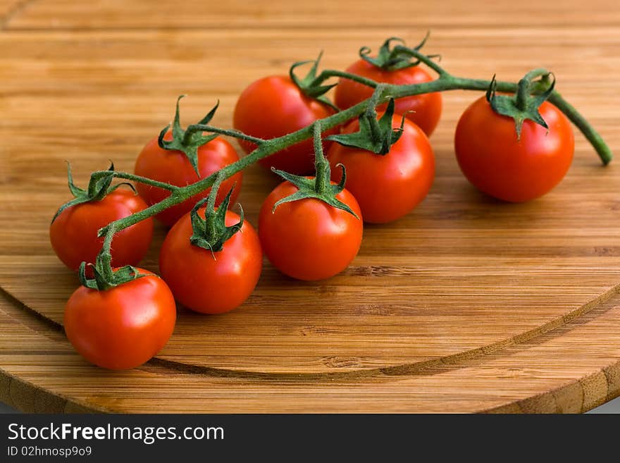 Close Up Shot,tomatoes On The Vine