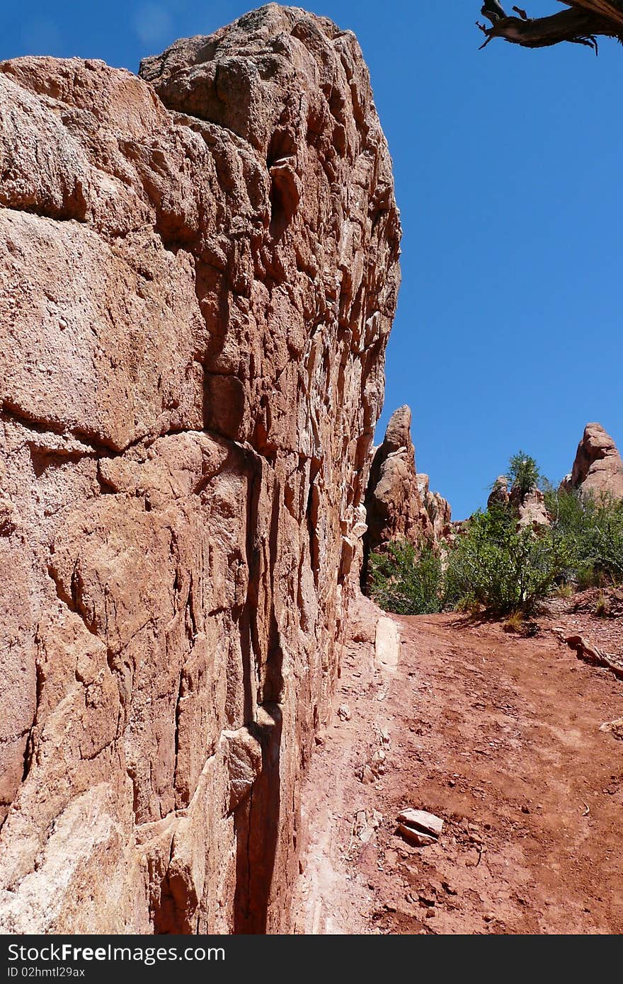 Desert Red Rock Wall