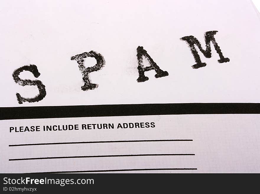 The concept of word SPAM in a combination of an envelope to the request to specify a return address.