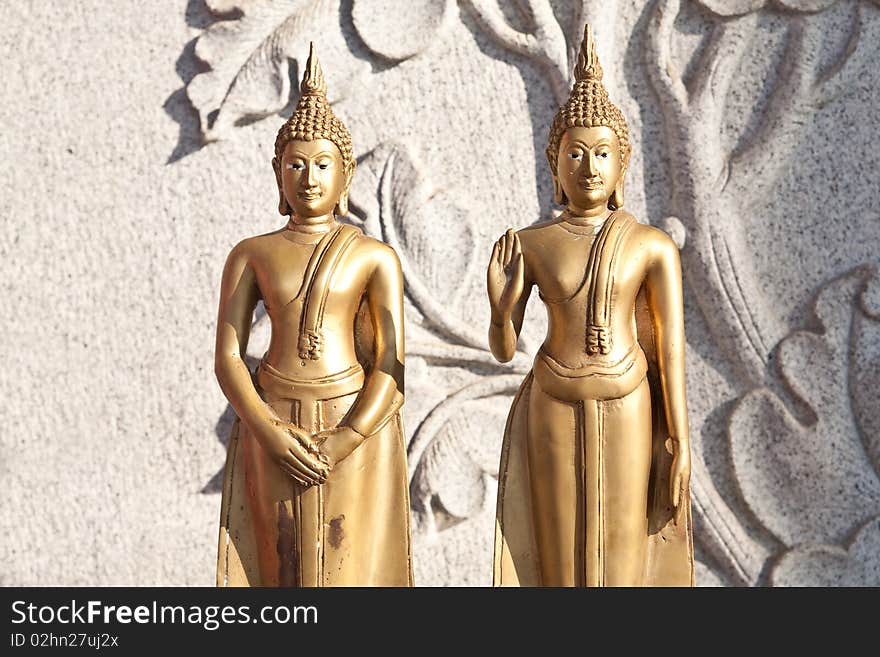 The duo buddha in thailand