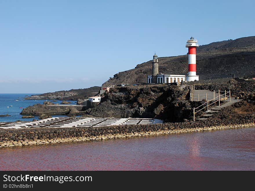 Lighthouse at the southern coast of La Palma, Canary Islands. Lighthouse at the southern coast of La Palma, Canary Islands