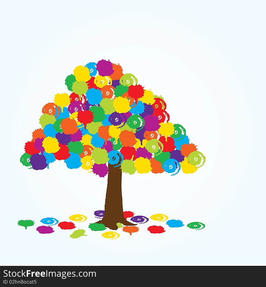 Abstract colorful background - tree multicolor. Abstract colorful background - tree multicolor