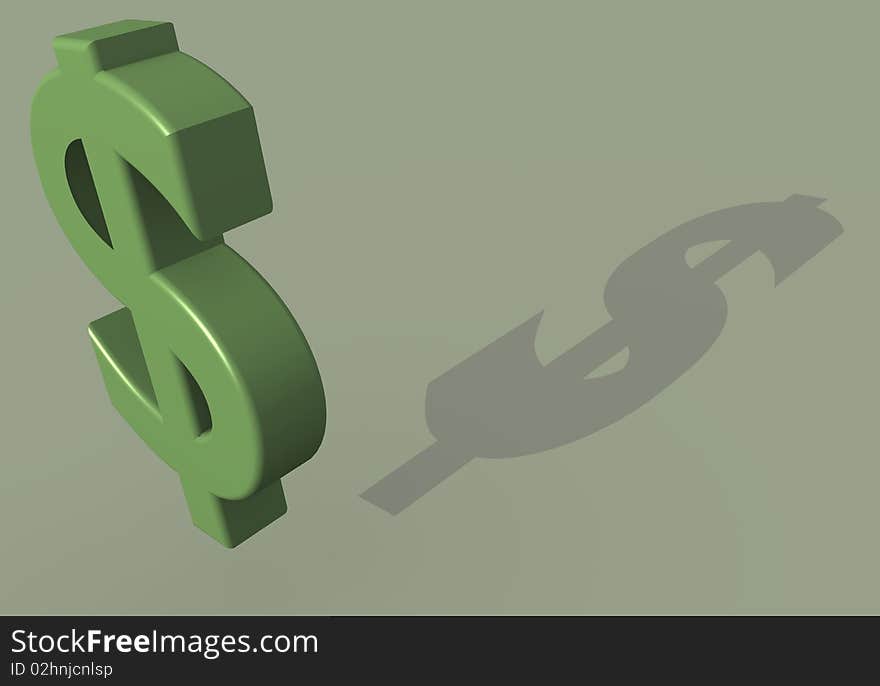 Rendering of dollar symbol