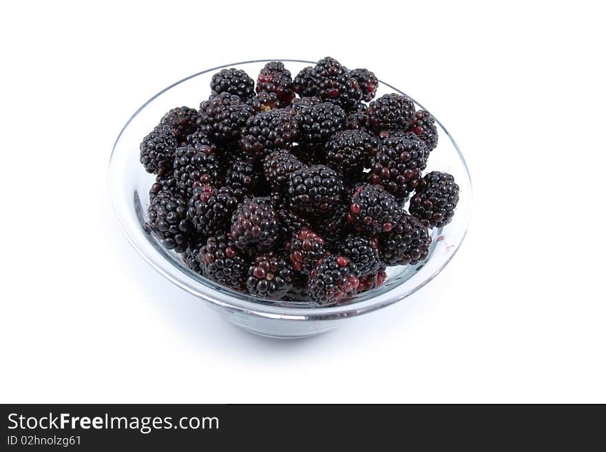 Blackberries isolated on a white background