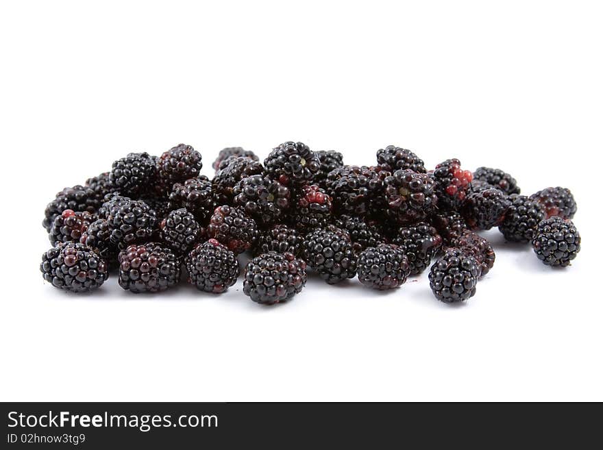 Blackberries isolated on a white background