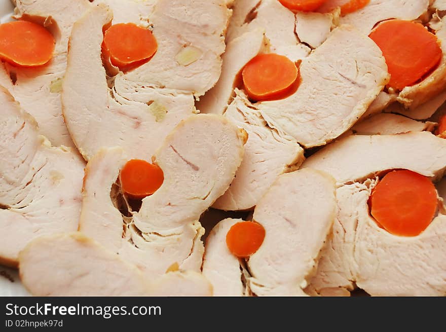 Slices of white meat