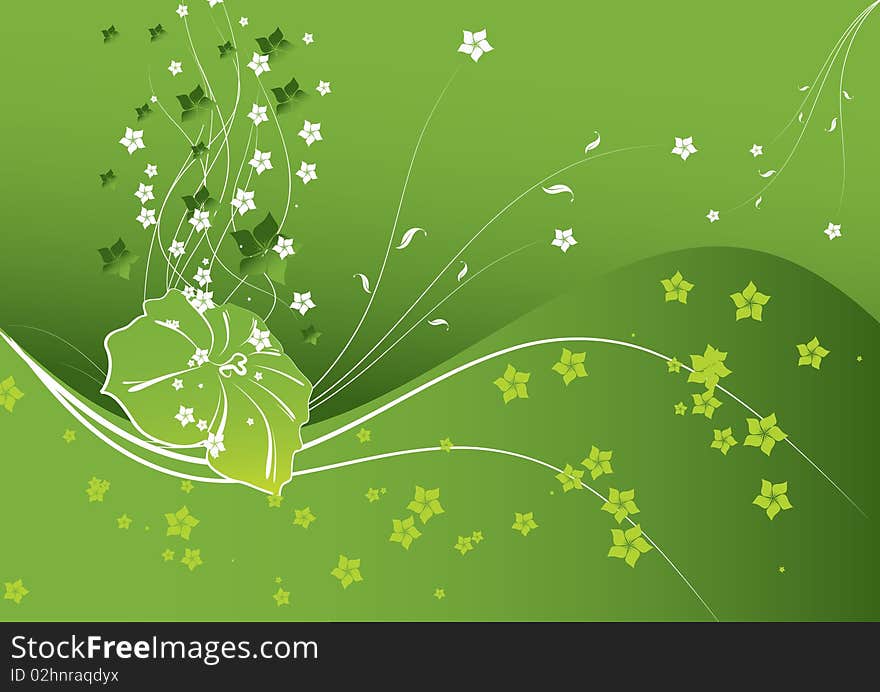 Abstract floral background. Vector illustration