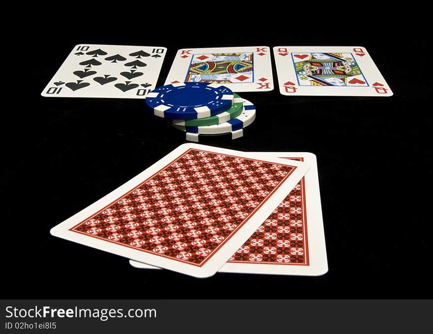 Holdem cards on the table