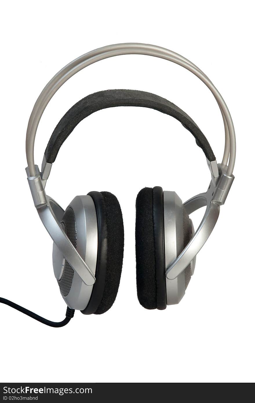 Headphones on white background