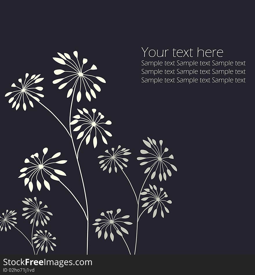 Vector background with flowers