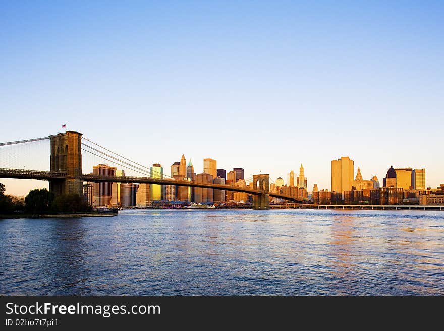 Brooklyn Bridge at Manhattan, New York City, USA