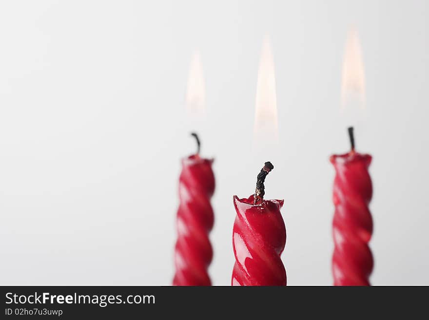 Closeup of burning candle background