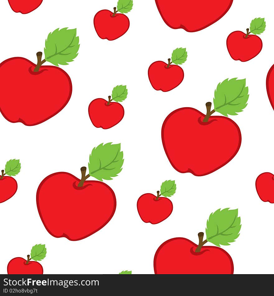 Seamless background with apples