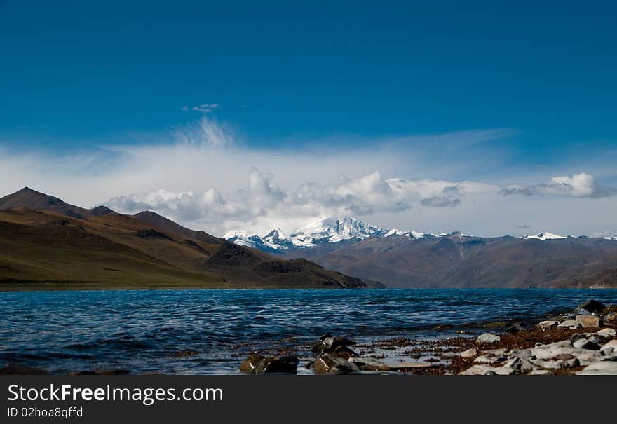 Scenery of mountains and lakes in Tibet. Scenery of mountains and lakes in Tibet