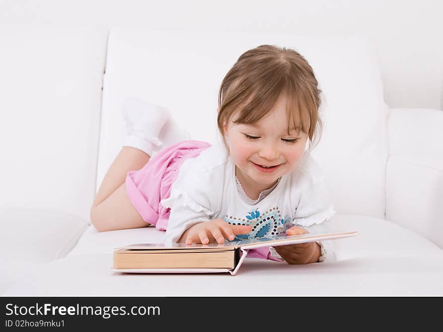 Little Girl Reading Book