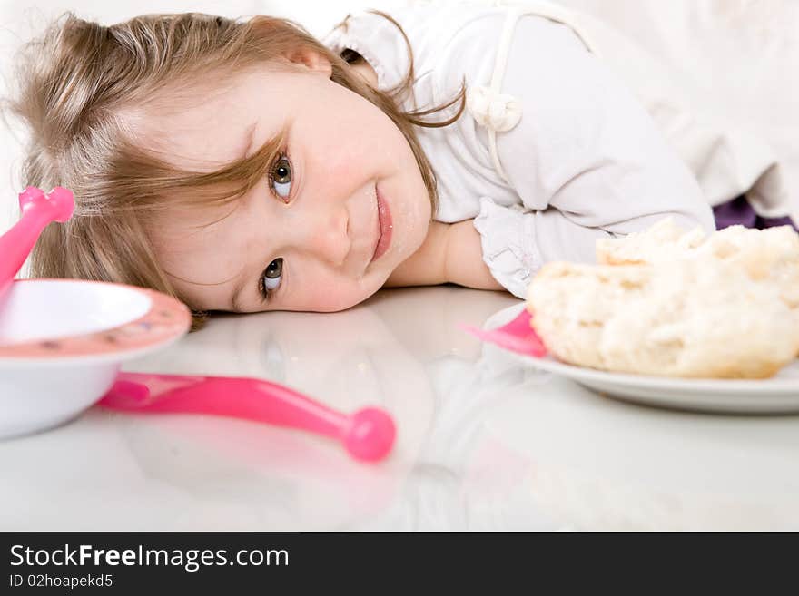 Little Girl Eating